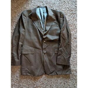 Austin Reed Jacket Mens Size 46L Brown Blazer 2Button Notched Pinstripe Classic